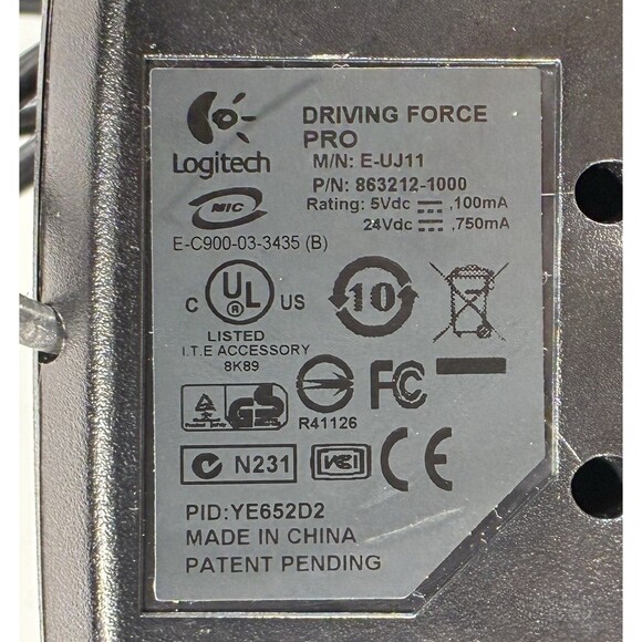 Logitech Driving Force Pro E-UJ11 USB Wired Steering Wheel with Shifter & Pedals - Picture 8 of 16